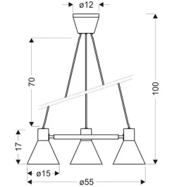 Oświetlenie Sypialni|Oświetlenie Salonu></noscript>Candellux Lighting Lampa wisząca czarno-złota matowa sufitowa 3x40W More