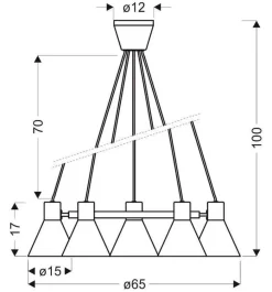 Oświetlenie Sypialni|Oświetlenie Salonu></noscript>Candellux Lighting Lampa wisząca czarno-złota matowa sufitowa 5x40W More