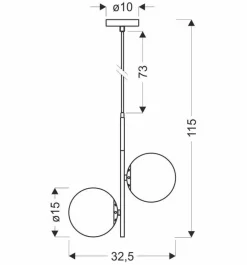 Oświetlenie Jadalni|Oświetlenie Kuchni></noscript>Candellux Lighting Lampa wisząca czarny mat/złota 2xE14 Duo