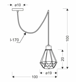 Oświetlenie Jadalni|Oświetlenie Kuchni>Candellux Lighting Lampa wisząca druciany klosz Primo