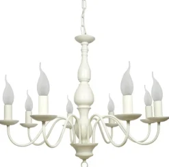 Oświetlenie Salonu|Żyrandole>Candellux Lighting Lampa wisząca kremowa 8xE14 BACOLI