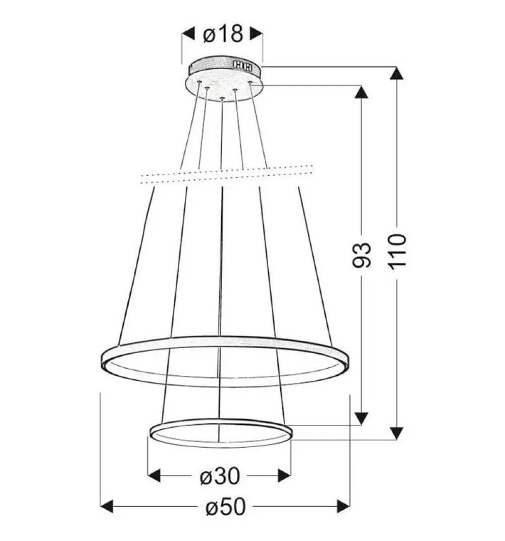 Oświetlenie Jadalni|Oświetlenie Kuchni>Candellux Lighting Lampa wisząca LED okrągła Lune 50cm 4000K