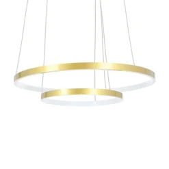 Oświetlenie Sypialni|Oświetlenie Salonu></noscript>Candellux Lighting Lampa wisząca LED 40W 50cm podwójny ring złota Lune