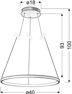 Oświetlenie Jadalni|Oświetlenie Kuchni>Candellux Lighting Lampa wisząca LED 25W ring 40cm okrągła 4000K Lune