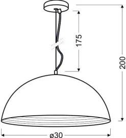 Oświetlenie Przedpokoju|Oświetlenie Jadalni></noscript>Candellux Lighting Lampa wisząca metalowa 30cm chrom Dorada