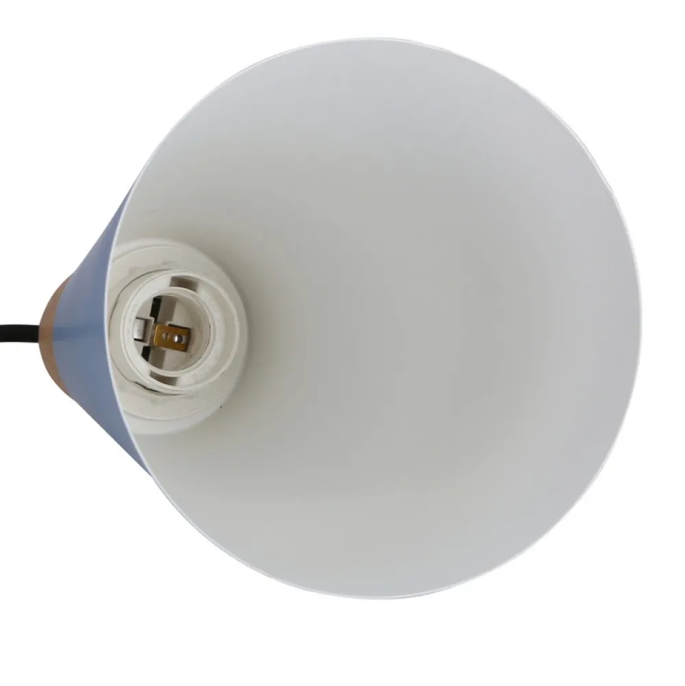 Oświetlenie Przedpokoju|Oświetlenie Jadalni>Ledea Lampa wisząca niebieska metalowa + drewno Faro