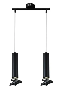 Oświetlenie Przedpokoju|Oświetlenie Jadalni>Candellux Lighting Lampa wisząca podwójna czarna 2x50W GU10 Tuba