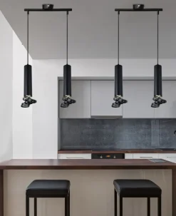 Oświetlenie Przedpokoju|Oświetlenie Jadalni>Candellux Lighting Lampa wisząca podwójna czarna 2x50W GU10 Tuba