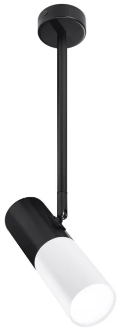 Oświetlenie Przedpokoju|Oświetlenie Sypialni>Candellux Lighting Lampa wisząca regulowana tuba czarno-biała