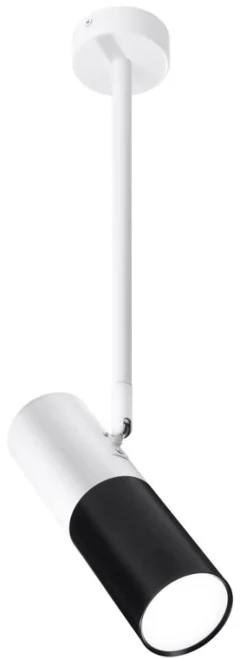 Oświetlenie Przedpokoju|Oświetlenie Sypialni>Candellux Lighting Lampa wisząca regulowana tuba biało-czarna