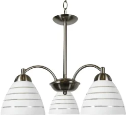 Oświetlenie Pokoju Dziecięcego|Oświetlenie Przedpokoju>Candellux Lighting Lampa wisząca satynowa 3x60W szklane klosze Uli