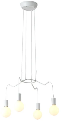Oświetlenie Przedpokoju|Oświetlenie Jadalni>Candellux Lighting Lampa wisząca sufitowa biała matowa oprawa 4x40W Basso