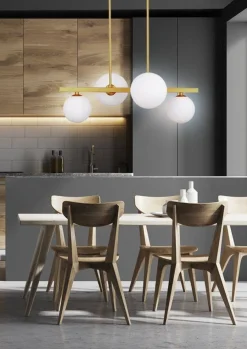 Oświetlenie Jadalni|Oświetlenie Kuchni></noscript>Candellux Lighting Lampa wisząca sufitowa mosiądz 4xG9 Kama