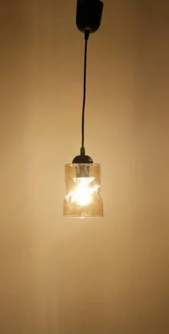 Oświetlenie Przedpokoju|Oświetlenie Jadalni></noscript>Candellux Lighting Lampa wisząca szklana czarna/bursztynowa Felis