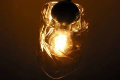 Oświetlenie Przedpokoju|Oświetlenie Jadalni></noscript>Candellux Lighting Lampa wisząca szklana czarna/bursztynowa Felis