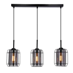 Oświetlenie Jadalni|Oświetlenie Kuchni>Candellux Lighting Lampa wisząca trzypunktowa Jonera 3x40W E27 klosz dymiony