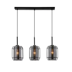 Oświetlenie Jadalni|Oświetlenie Kuchni>Candellux Lighting Lampa wisząca trzypunktowa Jonera 3x40W E27 klosz dymiony