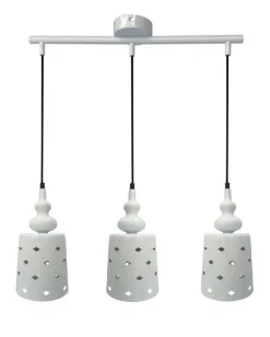 Oświetlenie Przedpokoju|Oświetlenie Sypialni>Candellux Lighting Lampa wisząca 3xE27 51cm biała stal HAMP