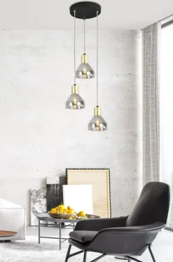 Oświetlenie Przedpokoju|Oświetlenie Jadalni>Candellux Lighting Lampa wisząca złota 3xE14 18cm Gregory