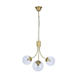 Oświetlenie Przedpokoju|Oświetlenie Jadalni>Candellux Lighting Lampa wisząca złota 3xE14 żyrandol Dani