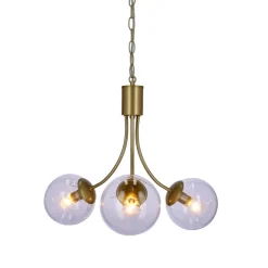 Oświetlenie Przedpokoju|Oświetlenie Jadalni></noscript>Candellux Lighting Lampa wisząca złota 3xE14 żyrandol Dani