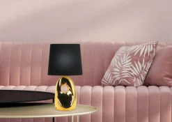 Oświetlenie Sypialni|Oświetlenie Salonu></noscript>Candellux Lighting Lampka nocna czarna złota Hierro