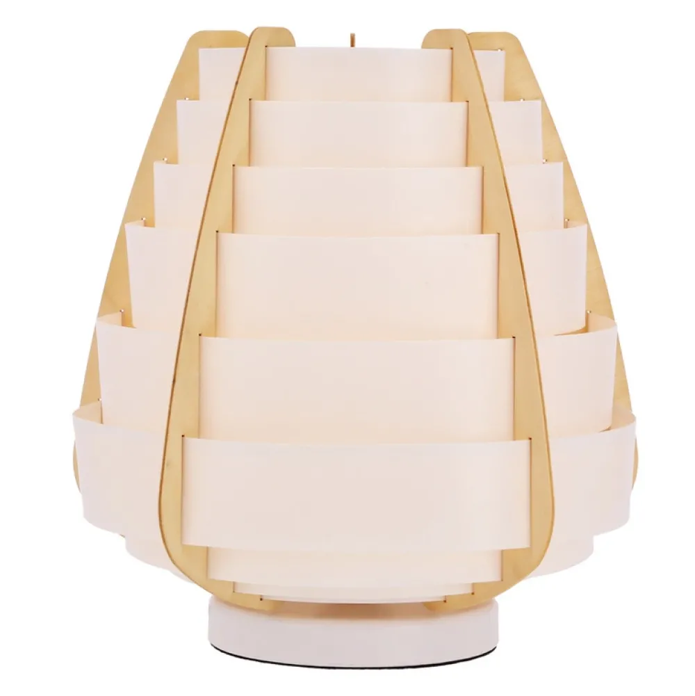 Oświetlenie Jadalni|Oświetlenie Salonu>Ledea Lampka stołowa beżowa drewno Nagoja