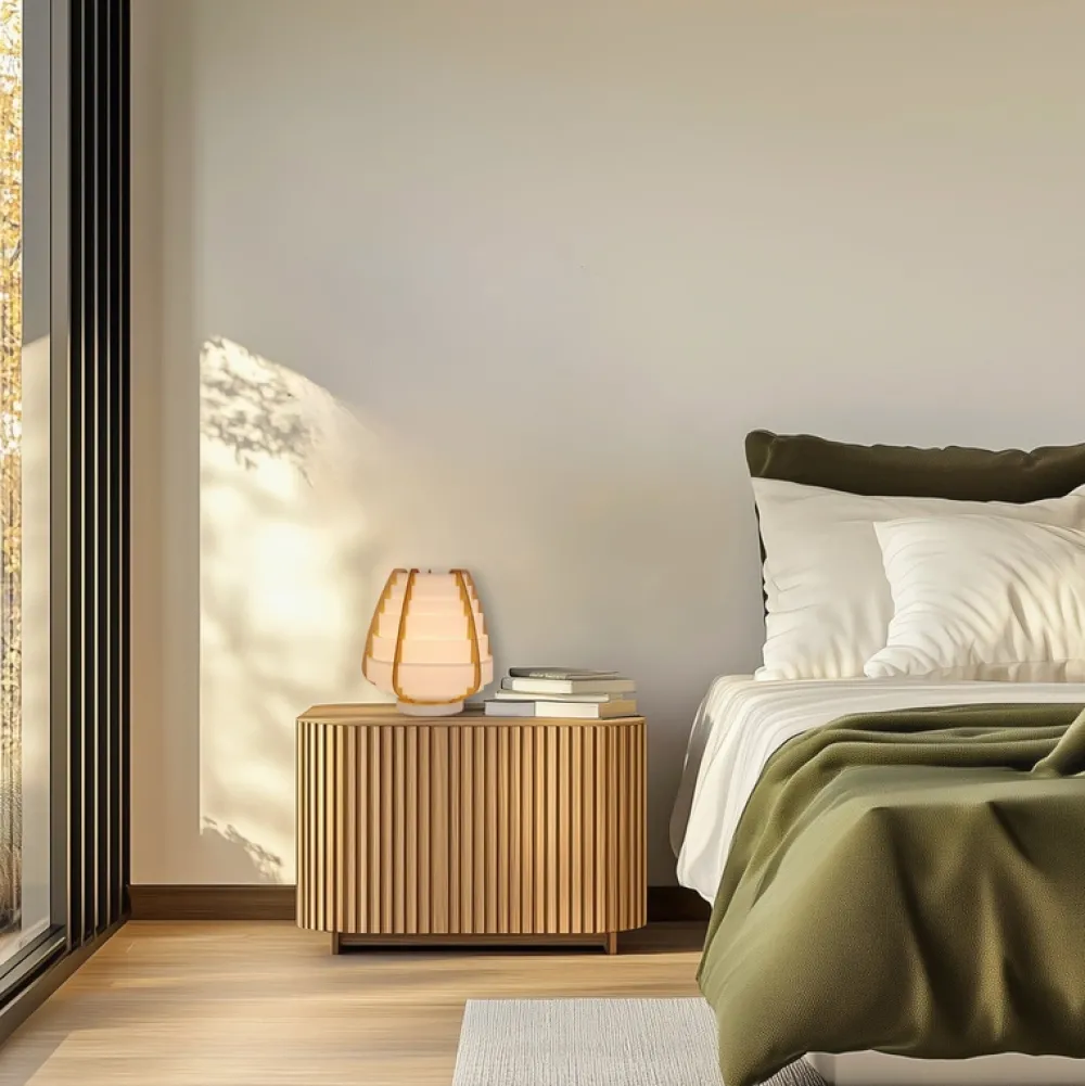 Oświetlenie Jadalni|Oświetlenie Salonu>Ledea Lampka stołowa beżowa drewno Nagoja