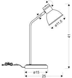 Oświetlenie Pokoju Dziecięcego|Oświetlenie Salonu></noscript>Candellux Lighting Lampka stołowa biało-czarna prosta Zumba