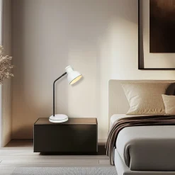 Oświetlenie Pokoju Dziecięcego|Oświetlenie Salonu></noscript>Candellux Lighting Lampka stołowa biało-czarna prosta Zumba