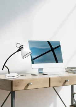 Oświetlenie Pokoju Dziecięcego|Oświetlenie Salonu></noscript>Candellux Lighting Lampka stołowa biało-czarna skośna Zumba