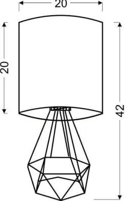 Oświetlenie Jadalni|Oświetlenie Sypialni>Candellux Lighting Lampka stołowa GRAF nocna 1X60W E27