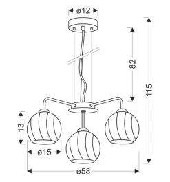 Oświetlenie Przedpokoju|Oświetlenie Jadalni></noscript>Candellux Lighting LARIX LAMPA WISZĄCA CHROMOWY 3X40W E27 KLOSZ BIAŁY