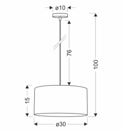 Oświetlenie Przedpokoju|Oświetlenie Jadalni>Candellux Lighting LEGNO LAMPA WISZĄCA CZARNY 30 1X40W E27 ABAŻUR ORZECHOWY