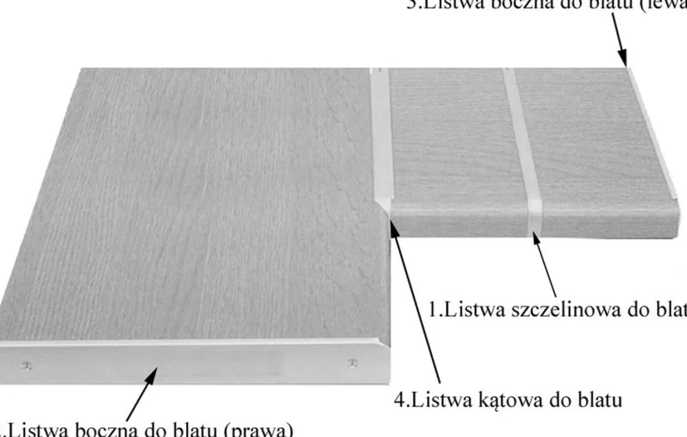 Akcesoria Do Mebli Kuchennych>Lempert Listwa zakończeniowa do blatów 28 mm lewa