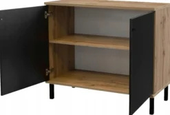 Komody>Stolar Loftowa dwudrzwiowa komoda z lamelami 100 cm LANDO