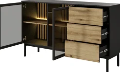 Komody>LASKI Loftowa komoda do salonu z szufladami 150 cm LARINO