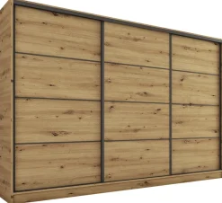 Zestawy Mebli Do Przedpokoju|Szafy Trzydrzwiowe>BROMARKT Loftowa szafa przesuwna 280 cm LOFT dąb artisan