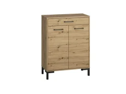 Szafki Na Buty|Zestawy Mebli Do Salonu>ML Meble Loftowa szafka na buty do przedpokoju NEVIO dąb artisan