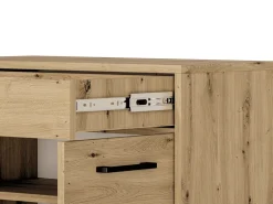 Szafki Na Buty|Zestawy Mebli Do Salonu></noscript>ML Meble Loftowa szafka na buty do przedpokoju NEVIO dąb artisan