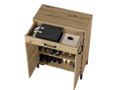 Szafki Na Buty|Zestawy Mebli Do Salonu></noscript>ML Meble Loftowa szafka na buty do przedpokoju NEVIO dąb artisan