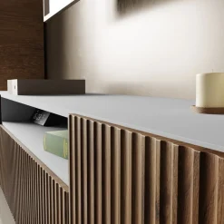 Szafki Rtv></noscript>Arton Loftowa szafka RTV 200 cm wisząca TAVIO z frezowanymi frontami