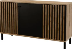 Komody>Stolar Loftowa trzydrzwiowa komoda z lamelami 150 cm LANDO