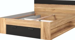 Meble Młodzieżowe|Łóżka Młodzieżowe>Helvetia Loftowe dwuosobowe łóżko do sypialni 160x200 cm z szufladą BETA