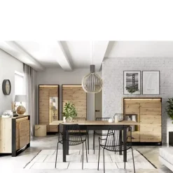 Zestawy Mebli Do Salonu>lenart. Loftowe meble do salonu QUANT dąb artisan