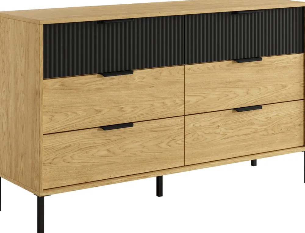 Zestawy Mebli Do Sypialni>LASKI Loftowe meble do sypialni z szafą BALLESO dąb baltic