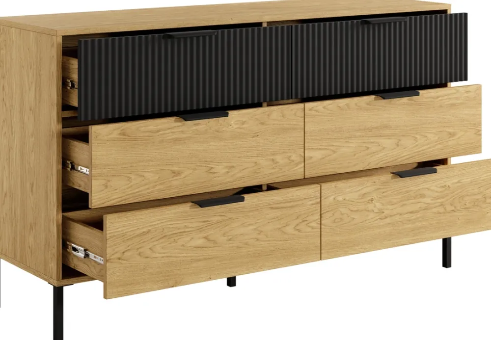 Zestawy Mebli Do Sypialni>LASKI Loftowe meble do sypialni z szafą BALLESO dąb baltic