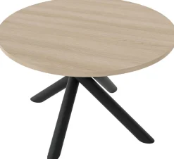 Krzesła|Stoły></noscript>Lempert Loftowy okrągły stół do jadalni 110 cm OPALIO dąb landberg