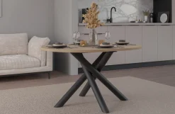 Krzesła|Stoły>Lempert Loftowy owalny stół do jadalni 138x100 cm OPALIO dąb lindberg