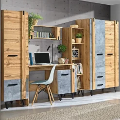 Regały Loftowe|Regały Na Książki>DOLMAR Loftowy regał na książki do salonu 90 cm LOSTI